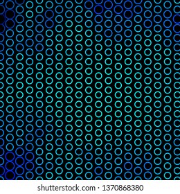 Dark BLUE vector layout with circles. Modern abstract illustration with colorful circle shapes. Pattern for business ads.