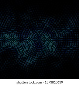 Dark BLUE vector layout with circles. Glitter abstract illustration with colorful drops. Design for posters, banners.