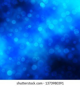 Dark BLUE vector layout with circles. Abstract illustration with colorful spots in nature style. Design for posters, banners.