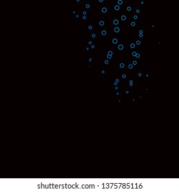 Dark BLUE vector layout with circles. Colorful illustration with gradient dots in nature style. New template for your brand book.
