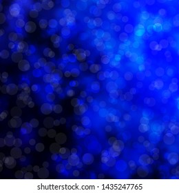 Dark BLUE vector layout with circles. Modern abstract illustration with colorful circle shapes. Pattern for booklets, leaflets.