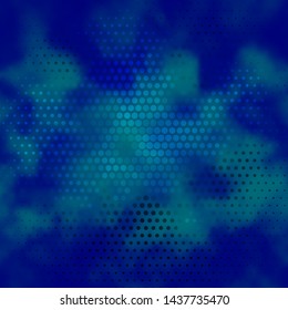 Dark BLUE vector layout with circles. Illustration with set of shining colorful abstract spheres. Pattern for websites, landing pages.
