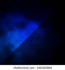 Dark BLUE vector layout with circles. Glitter abstract illustration with colorful drops. Pattern for wallpapers, curtains.