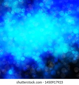 Dark BLUE vector layout with circles. Abstract illustration with colorful spots in nature style. Pattern for booklets, leaflets.