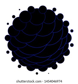 Dark BLUE vector layout with circles. Illustration with set of shining colorful abstract spheres. Pattern for business ads.
