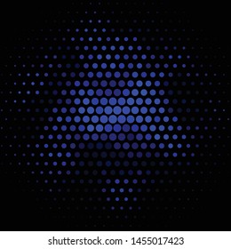 Dark BLUE vector layout with circles. Colorful illustration with gradient dots in nature style. Design for posters, banners.