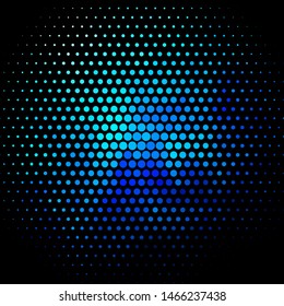 Dark BLUE vector layout with circles. Abstract colorful disks on simple gradient background. Pattern for websites, landing pages.