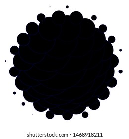 Dark BLUE vector layout with circles. Modern abstract illustration with colorful circle shapes. Design for posters, banners.