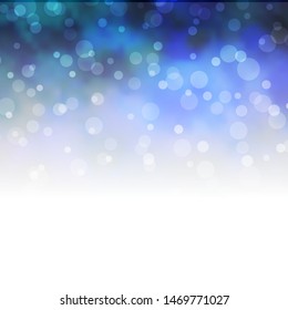 Dark BLUE vector layout with circles. Illustration with set of shining colorful abstract spheres. Design for posters, banners.
