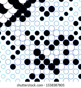 Dark BLUE vector layout with circles. Glitter abstract illustration with colorful drops. Design for your commercials.