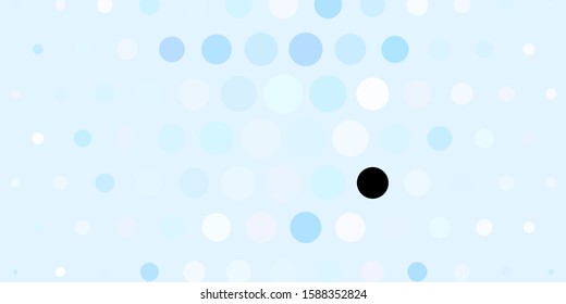 Dark BLUE vector layout with circles. Abstract decorative design in gradient style with bubbles. Pattern for business ads.