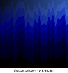 Dark BLUE vector layout with circular arc. Bright sample with colorful bent lines, shapes. Pattern for commercials, ads.