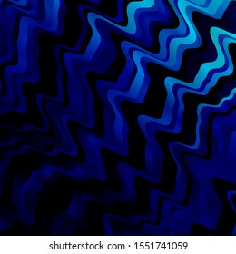 Dark BLUE vector layout with circular arc. Gradient illustration in simple style with bows. Pattern for websites, landing pages.