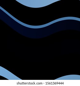 Dark BLUE vector layout with circular arc. Abstract illustration with gradient bows. Best design for your ad, poster, banner.