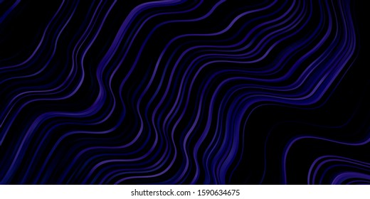Dark BLUE vector layout with circular arc. Colorful illustration with curved lines. Design for your business promotion.