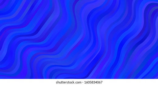 Dark BLUE vector layout with circular arc. Illustration in halftone style with gradient curves. Smart design for your promotions.