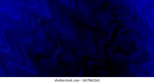 Dark BLUE vector layout with circular arc. Colorful illustration in circular style with lines. Pattern for business booklets, leaflets
