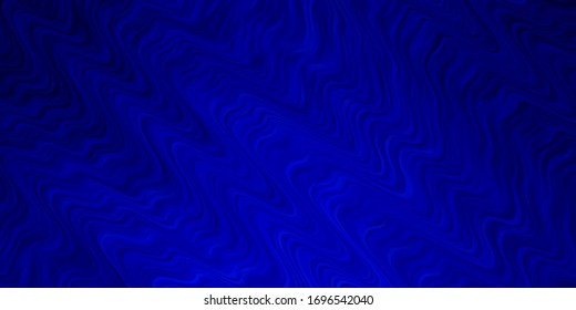 Dark BLUE vector layout with circular arc. Colorful geometric sample with gradient curves.  Pattern for websites, landing pages.