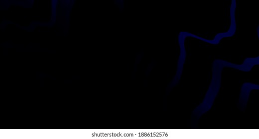 Dark BLUE vector layout with circular arc. Abstract illustration with bandy gradient lines. Pattern for websites, landing pages.
