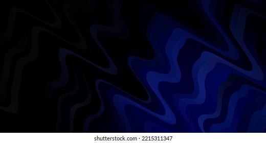 Dark BLUE vector layout with circular arc. Colorful illustration with curved lines. Best design for your posters, banners.