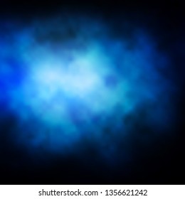 Dark BLUE vector layout with cloudscape. Gradient illustration with colorful sky, clouds. Pattern for your commercials.