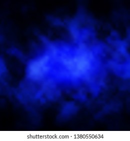 Dark BLUE vector layout with cloudscape. Colorful illustration with abstract gradient clouds. Template for landing pages.