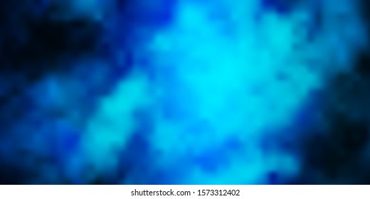 Dark BLUE vector layout with cloudscape. Abstract illustration with colorful gradient clouds. Colorful pattern for appdesign.