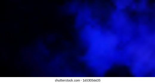 Dark BLUE vector layout with cloudscape. Abstract illustration with colorful gradient clouds. Beautiful layout for uidesign.
