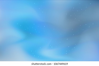 Dark BLUE vector layout with cosmic stars. Space stars on blurred abstract background with gradient. Template for cosmic backgrounds.