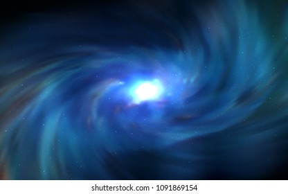 Dark BLUE vector layout with cosmic stars. Glitter abstract illustration with colorful cosmic stars. Pattern for astrology websites.