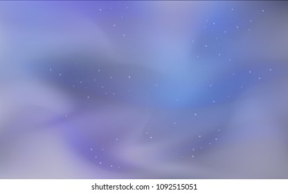 Dark BLUE vector layout with cosmic stars. Glitter abstract illustration with colorful cosmic stars. Template for cosmic backgrounds.