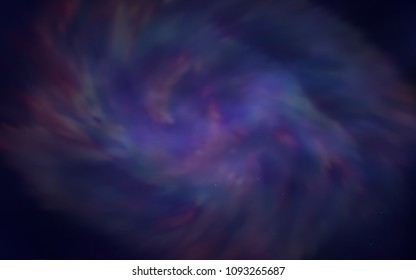 Dark BLUE vector layout with cosmic stars. Modern abstract illustration with Big Dipper stars. Template for cosmic backgrounds.
