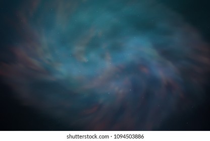Dark BLUE vector layout with cosmic stars. Modern abstract illustration with Big Dipper stars. Best design for your ad, poster, banner.