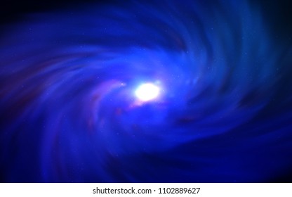 Dark BLUE vector layout with cosmic stars. Shining illustration with sky stars on abstract template. Best design for your ad, poster, banner.
