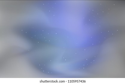 Dark BLUE vector layout with cosmic stars. Blurred decorative design in simple style with galaxy stars. Best design for your ad, poster, banner.
