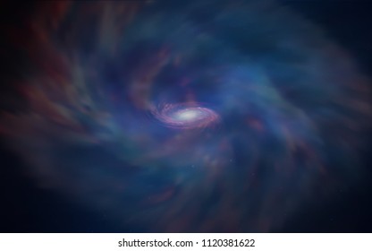Dark BLUE vector layout with cosmic stars. Space stars on blurred abstract background with gradient. Pattern for futuristic ad, booklets.