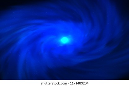 Dark BLUE vector layout with cosmic stars. Glitter abstract illustration with colorful cosmic stars. Pattern for astrology websites.