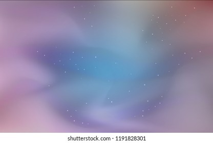 Dark BLUE vector layout with cosmic stars. Space stars on blurred abstract background with gradient. Pattern for astrology websites.