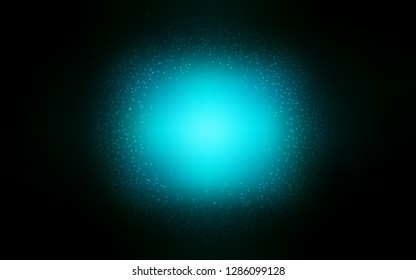 Dark BLUE vector layout with cosmic stars. Shining illustration with sky stars on abstract template. Pattern for futuristic ad, booklets.