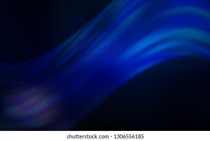 Dark BLUE vector layout with cosmic stars. Modern abstract illustration with Big Dipper stars. Template for cosmic backgrounds.