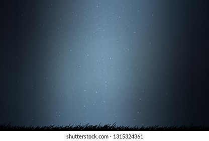 Dark BLUE vector layout with cosmic stars. Shining illustration with sky stars on abstract template. Pattern for futuristic ad, booklets.