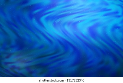 Dark BLUE vector layout with cosmic stars. Modern abstract illustration with Big Dipper stars. Smart design for your business advert.