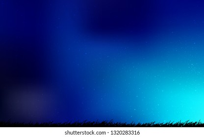 Dark BLUE vector layout with cosmic stars. Shining illustration with sky stars on abstract template. Pattern for astrology websites.