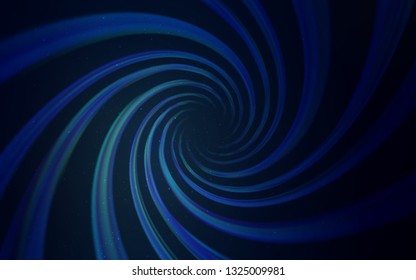 Dark BLUE vector layout with cosmic stars. Blurred decorative design in simple style with galaxy stars. Pattern for futuristic ad, booklets.