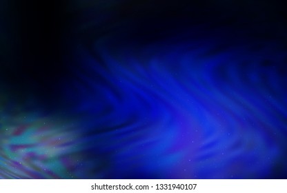 Dark BLUE vector layout with cosmic stars. Shining colored illustration with bright astronomical stars. Pattern for futuristic ad, booklets.