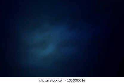 Dark BLUE vector layout with cosmic stars. Shining colored illustration with bright astronomical stars. Best design for your ad, poster, banner.