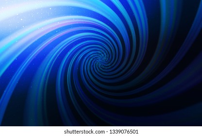 Dark BLUE vector layout with cosmic stars. Shining colored illustration with bright astronomical stars. Best design for your ad, poster, banner.