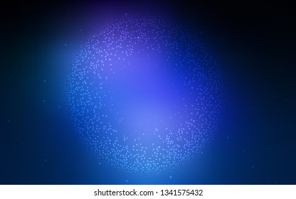 Dark BLUE vector layout with cosmic stars. Shining colored illustration with bright astronomical stars. Pattern for astrology websites.