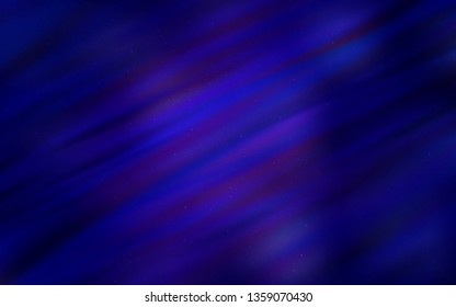 Dark BLUE vector layout with cosmic stars. Blurred decorative design in simple style with galaxy stars. Best design for your ad, poster, banner.