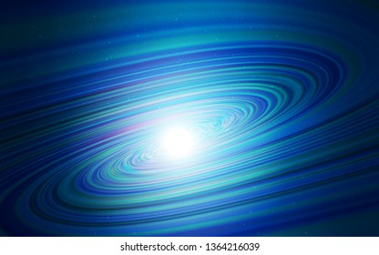 Dark BLUE vector layout with cosmic stars. Space stars on blurred abstract background with gradient. Pattern for astrology websites.